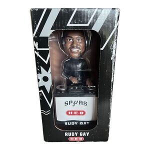 New in Box San Antonio Spurs H‑E‑B Rudy Gay Bobblehead Bobble Head Statue